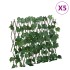 Enrejado expansible de parra artificial verde 5 uds 190x60