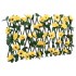 Enrejado expansible hiedra artificial amarillo 5 uds 180x20