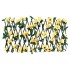 Enrejado expansible hiedra artificial amarillo 5 uds 180x20