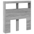 Cabecero de cama con luz LED gris Sonoma 100x17x102
