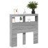 Cabecero de cama con luz LED gris Sonoma 100x17x102