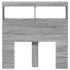 Cabecero de cama con luz LED gris Sonoma 100x17x102