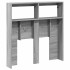 Cabecero de cama con luz LED gris Sonoma 100x17x102