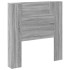 Cabecero de cama con luz LED gris Sonoma 100x16,5x103,5