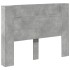 Cabecero de cama con luz LED gris hormigón 140x16,5x103,5