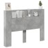 Cabecero de cama con luz LED gris hormigón 140x16,5x103,5