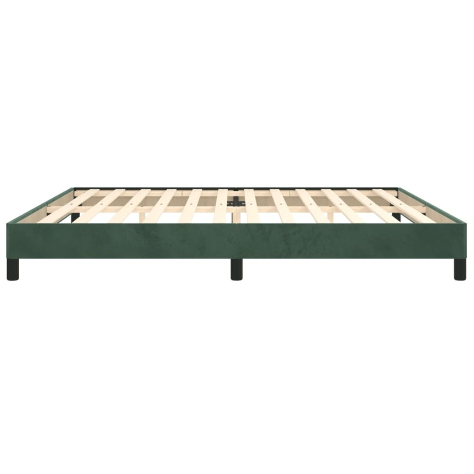 Estructura de cama de terciopelo verde 200x200