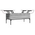 Mesa de centro madera ingeniería metal gris Sonoma