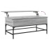 Mesa de centro madera ingeniería metal gris Sonoma 100x50x45