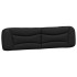 Cabecero de cama acolchado cuero sintético negro 200