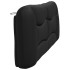 Cabecero de cama acolchado cuero sintético negro 200