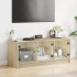 Mueble de TV con puertas de vidrio roble Sonoma 102x37x42