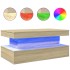 Mesa de centro con luces LED roble Sonoma 90x50x40
