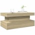 Mesa de centro con luces LED roble Sonoma 90x50x40