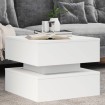 Mesa de centro con luces LED blanco 50x50x40 cm