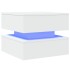 Mesa de centro con luces LED blanco 50x50x40