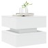 Mesa de centro con luces LED blanco 50x50x40