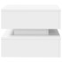 Mesa de centro con luces LED blanco 50x50x40