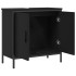 Armario para lavabo de baño madera ingeniería negro 60x30x60