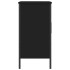 Armario para lavabo de baño madera ingeniería negro 60x30x60