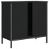 Armario para lavabo de baño madera ingeniería negro 60x30x60