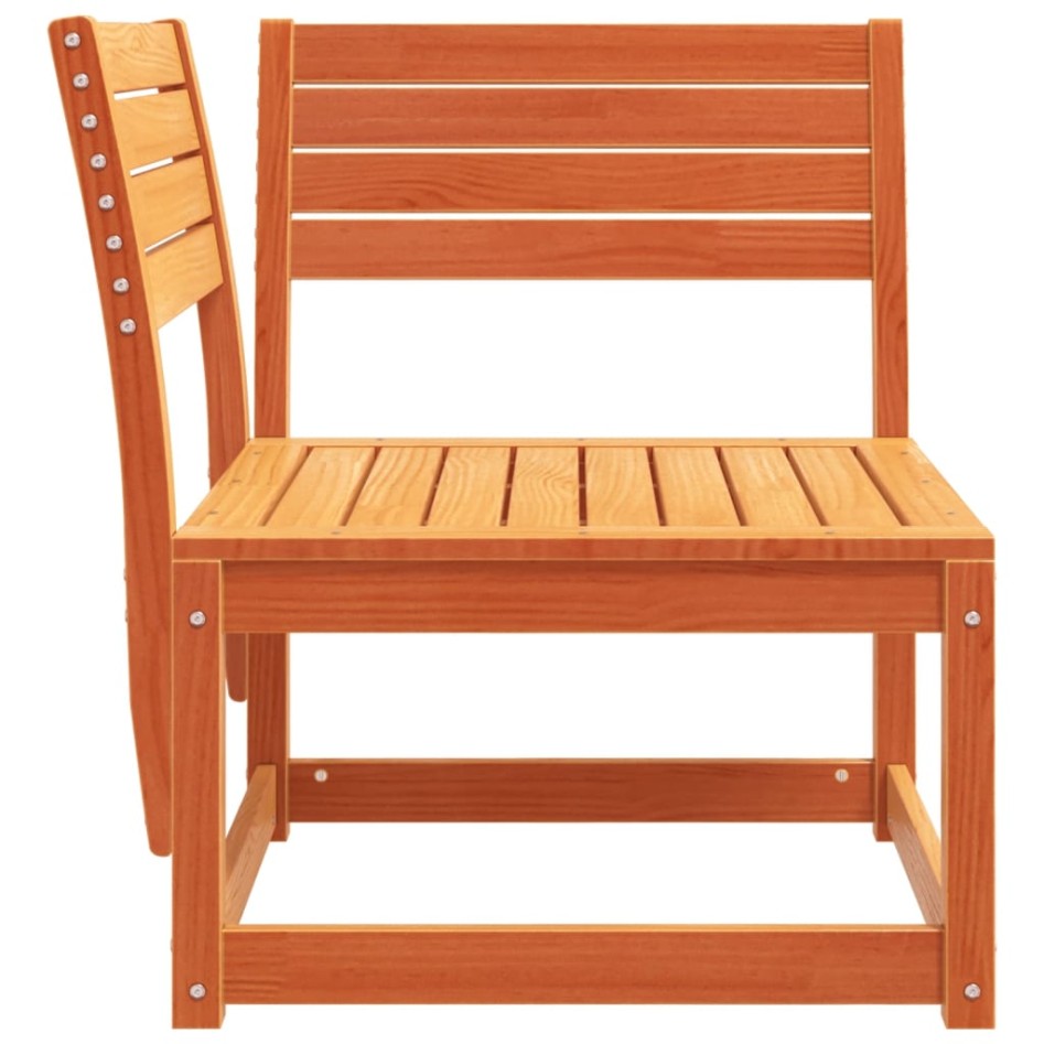 Sofá esquinero jardín madera maciza pino marrón cera