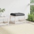 Taburete de jardín con cojines madera maciza de pino