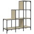 Estantería madera ingeniería y metal roble Sonoma 92x30x102