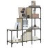 Estantería madera ingeniería y metal roble Sonoma 92x30x102