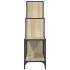 Estantería madera ingeniería y metal roble Sonoma 92x30x102