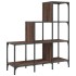 Estantería madera ingeniería y metal marrón roble 92x30x102