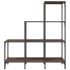 Estantería madera ingeniería y metal marrón roble 92x30x102