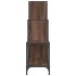 Estantería madera ingeniería y metal marrón roble 92x30x102