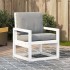 Silla de jardín madera maciza de pino blanco 57,5x63x76