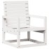 Silla de jardín madera maciza de pino blanco 57,5x63x76