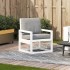 Silla de jardín madera maciza de pino blanco 57,5x63x76
