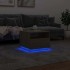 Mesa de centro con luces LED roble Sonoma 50x49x40
