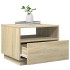 Mesa de centro con luces LED roble Sonoma 50x49x40