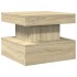 Mesa de centro con luces LED roble Sonoma 50x50x40