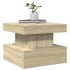 Mesa de centro con luces LED roble Sonoma 50x50x40