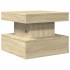 Mesa de centro con luces LED roble Sonoma 50x50x40