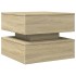 Mesa de centro con luces LED roble Sonoma 50x50x40