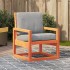Silla de jardín madera maciza de pino marrón cera 57,5x63x76