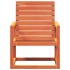 Silla de jardín madera maciza de pino marrón cera 57,5x63x76