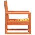 Silla de jardín madera maciza de pino marrón cera 57,5x63x76