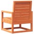 Silla de jardín madera maciza de pino marrón cera 57,5x63x76