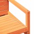 Silla de jardín madera maciza de pino marrón cera 57,5x63x76