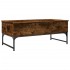 Mesa de centro de madera de ingeniería y metal roble