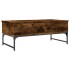 Mesa de centro de madera de ingeniería y metal roble