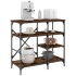 Estantería de cocina madera ingeniería metal roble 90x40x84